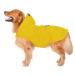 Cellar dog rain coat with hood & collar hole & safe reflective strip ultra -light breathable 100% waterproof rain jacket for medium -sized to large dogs yellow 5xl 5xl yellow
