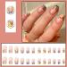 Justotry 24-Piece Colored Flower-Stick Press-On Nails | Glossy Artificial Short Nude Angular Nail Design | Leaf French Square Fingernails for Women - 26 Colors & Floral Variety - Buy Online on GoSupps.com