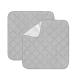 Ruiqas waterproof reusable seat cushion absorbent incontinence stool cushion 2 piece washable seating saver 22x21 For seniors adult sub -pad protection (beige) gray