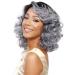 European and American ladies short curly hair gray ash chemical fiber wig headgearPhoto Color