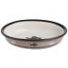 PetRageous 10070 Oval City Pets Stoneware Cat Bowl 6.25-Inch Wide and 1.5-Inch Tall Saucer with 1-Cup Capacity and Dishwasher and Microwave Safe is Great for Cats, Black and Brown