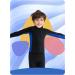 REALON 3mm Neoprene Wetsuit Top Jacket with Front Zipper - Men, Women, Kids - Surf, Dive, Swim - Black & Blue - Buy Online on GoSupps.com