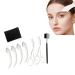 Eyebrow Trimmer Scissors with Comb Stainless Steel Eyebrow Razor Eyebrow Trimmer Eyelash Hair Scissors Beginner Make Up Tool for Men Women(White)