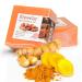 Natural turmeric soap bar vitamin C soap bar and mild soap bar can remove acne blackheads and black spots deeply clean hyaluronic acid and control oil soap to brighten the face and body orange