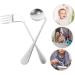 ABOOFAN Tea Towel & Utensil Set - 5-Piece Elbow Forks Spoons & Angled Feeding Tools for Easy Use | International Shipping Available - Buy Online on GoSupps.com