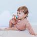 SUAVINEX Silicone Teether for 6+ Months - Flexible & Lightweight Cloud Design in Pink - Safe Teething Ring for Babies - Buy Online on GoSupps.com