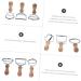 OUNONA 6 Pcs Baking Utensils Frying Wedding Bouquet Accessories Cookie Molds Cast Iron Pan Bunuelos Baking Tools DIY Pasta Maker Donut Dough Pasta Mold Supplies Wood Biscuit Silverx2pcs 11x7.cmx2pcs - Buy Online on GoSupps.com