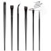 URSOBTF Eyeliner Brush-Eyebrow Brush-Angled Eyeliner Brush Fine Point-6PCS Thin Slanted Flat Eyeliner Brush Set Angled Eyebrow Brush for Precision Eye liner Eye brow Gel Eyeliner Brushes Black