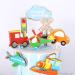 Personalised Cake Toppers Cake Decorations Traffic Lights Locomotive Airplane Cake Decoration Cute Cartoon Cake Toppers Kids Happy Birthday Dessert Decor Deep Sapphire - Buy Online on GoSupps.com