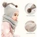 DORRISO Cute Kids Caps Scarf Set - Knitted Winter Beanies Hat for Girls and Boys in Gray | Warm and Comfortable Newborn Baby Accessories - Buy Online on GoSupps.com