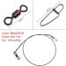 Stainless Steel Fishing Wire Leader Line 100-120Lb Heavy Duty with Rolling Swivels and Snap Connect - 25-30 PCS | Black - Buy Online on GoSupps.com