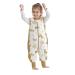 Baby Sleep Sack with Feet Winter 2.5 TOG 100% Cotton Baby Sleep Bag with Legs Sleeveless with 3 Methods Zipper Toddler Sleeping Sack for Newborns and Infants 12-24 Months (Mustard Animal M)