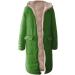 Buy Hanxiulin Women's Fleece Jacket - Warm Plush Hooded Coat for Autumn & Winter - Windproof Outdoor Jacket - Green XXL - Buy Online on GoSupps.com
