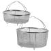 Abaodam 2pcs Stainless Steel Frying Basket Snack Containers Fry Basket Plant Pot Wash Basket Household Fries