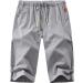Buy Men's Solid Linen Summer Shorts & Chino Pants - Cotton & Linen Styles in Black Beige A1-Gray - International Shipping Available - Buy Online on GoSupps.com