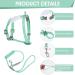 Adjustable Tiesome Cat Dishes with Leash & Collar Set - Color Gradient Kitten Dishes for Outdoor Walks (Green) | International Shipping Available - Buy Online on GoSupps.com