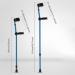 Adult Folding Forearm Crutch with OpeCuff Blue Portable Adjustable Walking Stick for Elderly Disabled and Physically Impaired 1 Unit Run forward - Buy Online on GoSupps.com