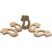 Wendysun 3pcs Cartoon Wood Teether - Natural Animal Eggplant Shape Teething Toy - Buy Online on GoSupps.com