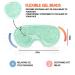 Gel Eye Mask + Silk Sleep Mask: Hot/Cold Therapy for Puffy Eyes, Dark Circles, Headaches - Adjustable Strap & Reusable (Light Green) - Buy Online on GoSupps.com