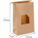 Bakery Bags with Window Kraft Paper Bags Brown Window Bags Metal Tab Lock Bags Cookie Bags Coffee Bags 9x5.9x2.7 inch - Buy Online on GoSupps.com