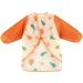 Baby Waterproof Painting Apron Bib with Sleeves & Silicone Pocket - Orange - Buy Online on GoSupps.com