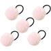Pom Pom Hair Bobbles Ponytail Holder with Ball Colourful Pompom Hair Ring Ties for Girls Fashionable Hair Rope Furry Ball Hair Bobbles for Daughter Sister Friends Wife Family Light Pink - Buy Online on GoSupps.com