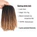 Spring Twist Crochet Hair 8 Inch - 3 packs of Bomb Twist Fluffy Ombre Braiding Hair Extensions in Black/Brown/Light Brown - Afro Curly Synthetic Braids - Buy Online on GoSupps.com