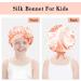 Arqumi Silk Satin Bonnet for Kids 2Pcs - Soft Baby Sleeping Cap - Adjustable Night Cap for Toddler Child Teens - Nude & Purple - Buy Online on GoSupps.com