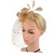 TOVINANNA 1pc Mesh Head Flower Woman Headwear Feather Hair Band Hair Supply Wedding Headwear Feather Hairpin Hair Accessory Women Headdress Female Party Headdress Bridal Headdress One Size Golden - Buy Online on GoSupps.com