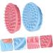 Plafope 2-Piece Silicone Shampoo Brush Set - Multifunctional Scalp Massage & Hair Cleaning Tool - Portable Silicone Hair Brush for Ultimate Care - Buy Online on GoSupps.com