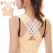 Highthown correction for women adjustable back support breathable back support for posture correction relief of shoulder and spine pain unisex 2xl beige xxl beige