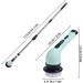 Electric Spinning Scrubber Power Shower Scrubber 2000mAh Waterproof Shower Scrubber with Long Adjustable Handle & Triple Brush Heads Electric Cleaning Brush for Tub Tile Floor Sink and Window Multifunctional Cleaning Brush (With 3 Green Heads) - Buy Online on GoSupps.com