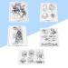 HEALLILY Tattoo Practice Skin with Design Temporary Tattoos Stickers Preprinted Practicing Sheet for Tattoo Learning Training 5pcs - Buy Online on GoSupps.com