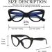 Hubeye Cat Eye Glasses for Women - Fashionable Large Frame Anti-Blue Light Includes Glasses Holster - Black - 0.0 Diopters - Buy Online on GoSupps.com