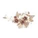 VINTORKY Flower Leaf Comb Crystal Headpiece Rhinestone Hair Accessories Bridal Headpiece Rhinestone Headpiece Metal Hair Comb Crystal Bridal Hair Comb Alloy Rhinestone Bride Manual Hair up