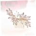 Housoutil Bride Headpieces for Wedding Pearl Tiara Wedding Hair Comb Gold Tiara Wedding Headpiece for Bride Bridal Hair Clip Bride Hair Clip European and American Rhinestone - Buy Online on GoSupps.com