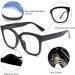 JIM HALO Oversized Blue Light Blocking Glasses for Women - Stylish Tortoise & Black Square Metal Frame - Buy Online on GoSupps.com