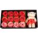 12 Rose Flower Soap Gift Box with Plush Bear - Romantic Valentine s Day Gift (Red 23.5x12x5cm) - International Shipping - Buy Online on GoSupps.com