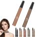 Cohbskj Glowly Secret Eyebrow Pen Unique Quad Eyebrow Pencil Quad Forked Liquid Eyebrow Pencil Long-Lasting Waterproof Microblading Eyebrow Pen (2PCS-D)