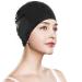 Bath cap-bathing cap DIY girls bath cap children's bath cap unisex bath cap I comfortable non-slip high elasticity high-quality silicone simple style I bathing cap DIY for at home black