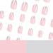 French Tip Press on Nails - Short Round Press On Nails with Nail Tips sparkling Pink False Nail press on nails Acrylic False Nails Cute Artificial Nails - Buy Online on GoSupps.com