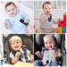 Hotut Baby Remote Control Bite Ring - 2 Pack BPA-Free Silicone Dental Aid with Pacifier Chains - Safe Baby Toys for 3 Months+ - Buy Online on GoSupps.com