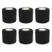 GSHLLO 6 Rolls 5cm Tearable Elastic Adhesive Bandages Stretchy Cohesive Bandages Vet Wrap Medical Tape Sticky Bandage Roll Wrist Knee Ankle Tapes Black
