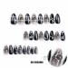 IMSOHOT Medium Almond Black Ombre Press on Nails - Y2K Style with Steel Beads | 24 Pcs Full Cover Acrylic Stiletto Stick on Nails for Women & Girls - Buy Online on GoSupps.com