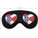 Wichita Flag Heart Sleep Mask Eye Cover for Sleeping Blindfold with Adjustable Strap Blocks Light Night Travel Nap for Men Women - Buy Online on GoSupps.com