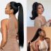 Straight Ponytail Extension Human Hair 105g 24 Inch Human Hair Ponytail Wrap Around Ponytail Remy Hair Extension Natural Black 24 Inch 24 Inch Straight Ponytail Human Hair - Buy Online on GoSupps.com