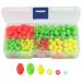Dr.Fish fish bait set floating ball stopper made of plastic with box shining round bright salt water freshwater salmon trout (1/8 inches) 1000 pieces/3000 pieces glow in Dark Kit