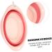 PLAFOPE 1pc Folding Washbasin Foldable Basin Foldable Washbasin Wash Basin Bathroom Basin Washing Basin Cleaning Basin for Home Bathroom Supply Portable Washbasin Dormitory Supply 32X32X12CM Pink - Buy Online on GoSupps.com