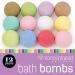 Chic Luxury Bath Bomb Set - 12 Scented Fizzy Spa Balls for Relaxation & Energy | Moisturizing Shea Butter | Pretty Pastel Variety Pack - Buy Online on GoSupps.com