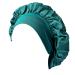 2Pcs Silk Bonnet for Sleeping  Soft Elastic Band Silk Bonnet for Curly Hair  Satin Hair Bonnets For Black Women  Breathable Bonnet For Locs Silk Sleep Cap(Black+Teal) Short Black+Teal - Buy Online on GoSupps.com